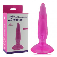 Розовая анальная пробка Twister