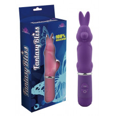 Фиолетовый вибростимулятор в форме кролика 10 Function Rabbit - 19 см.