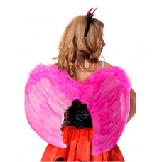 Крылья перьевые закругленные розового цвета