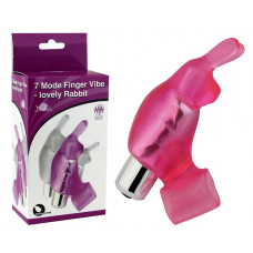 Розовая вибронасадка на пальцы 7 Model Finger Vibe-lovely Rabbit