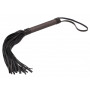 Серая многохвостовая гладкая плеть Elegant Flogger - 39 см.