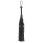 Черная многохвостая плетеная плеть Leather Suede Barbed Wired Flogger - 76 см.