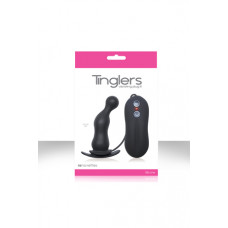 Черная анальная вибро-пробка Tinglers - Plug III