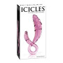 Розовый стеклянный фаллоимитатор 2-в-1 ICECLES № 30