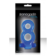 Синее эрекционное вибро-кольцо RENEGADE MAN