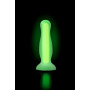 Зеленая, светящаяся в темноте анальная втулка Victor Glow - 10 см.