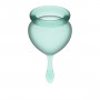 Набор темно-зеленых менструальных чаш Feel good Menstrual Cup