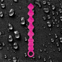 Розовая анальная цепочка из силикона PERLES D AMOUR - 22 см.