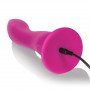 Розовый вибратор-насадка на присоске Rechargeable Love Rider Wireless Curve - 16,5 см.
