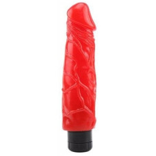 Красный реалистичный вибратор Hot Storm Devilish X1 - 23,4 см.