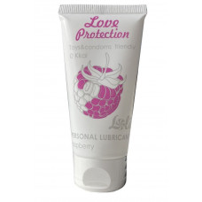 Лубрикант на водной основе с ароматом малины Love Protection Raspberry - 50 мл.