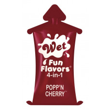Разогревающий лубрикант Fun Flavors 4-in-1 Popp n Cherry с ароматом вишни - 10 мл.