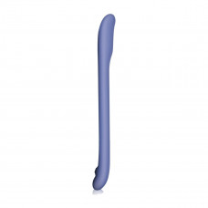 Голубой плоский гнущийся вибромассажер Serenity - 20,3 см.