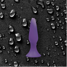 Фиолетовая анальная пробка Sliders Silicone Anal Plugs Medium на присоске - 12,45 см.