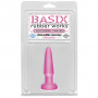 Розовая анальная пробка Basix Rubber Beginners - 10,9 см.