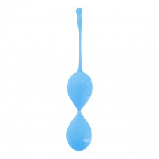 Голубые силиконовые вагинальные шарики Fascinate