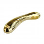Премиум-вибромассажер, покрытый золотом, с функцией нагрева - 12 см.