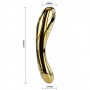 Премиум-вибромассажер, покрытый золотом, с функцией нагрева - 12 см.