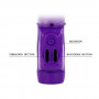 Фиолетовый хай-тек вибратор с ротацией и возвратно-поступательным движением - 24 см. (Baile BW-037251-0603)