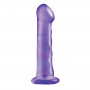 Полупрозрачный фиолетовый фаллоимитатор Basix - 16,5 см.