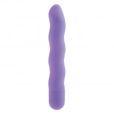 Сиреневый вибратор First Time Power Swirls Purple - 18,5 см.