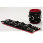 Широкие подвёрнутые наручники с красным подкладом (Beastly 10018-2BR)