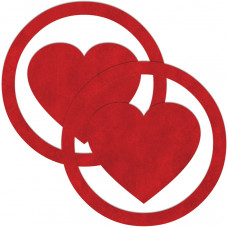 Красные пестисы Round Hearts в виде сердечек в круге