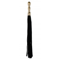Чёрная плетка Luxury Whip Copper с покрытой медью рукоятью