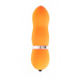 Оранжевый водонепроницаемый мини-вибратор - 10 см. (Sexus 931014-11)