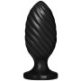 Чёрная анальная пробка Platinum Premium Silicone The Swirl  - 12,7 см.