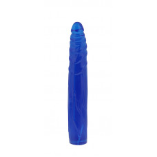 Синий гелевый фаллоимитатор - 17,8 см.