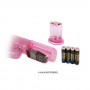 Розовый вибратор с функцией волнового вращения ствола Love Gift - 25 см.
