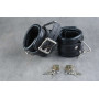 Чёрные подвёрнутые наручники из кожи (Beastly 10025-3B)