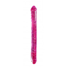 Розовый двухсторонний фалоимитатор - 30 см.