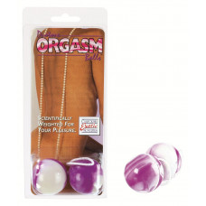 Бело-фиолетовые вагинальные шарики Duotone Orgasm Balls