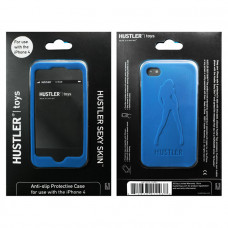 Синий силиконовый чехол HUSTLER для iPhone 4, 4S