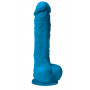 Голубой фаллоимитатор Colours Pleasures 5  Dildo на присоске - 17,8 см.