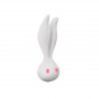 Белый вибромассажёр с ушками Go-Go Rabbit - 13,5 см.