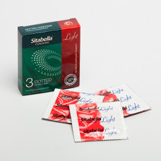 Презервативы Sitabella Light с возбуждающим эффектом и точками - 3 шт.