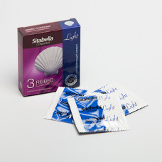 Ребристые презервативы Sitabella Light с продлевающим эффектом - 3 шт. 