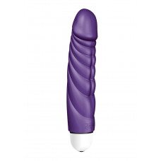 Фиолетовый рельефный вибратор Mr. Perfect Comfort  - 17,5 см.