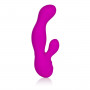Фиолетовый вибромассажер для двойной стимуляции Vr5 - 16,5 см.