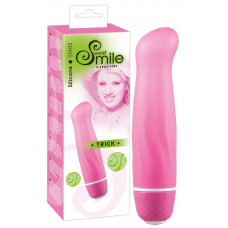 Розовый вибратор Smile Mini Trick G - 12,5 см.