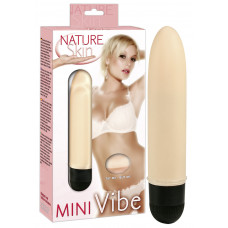 Классический мини-вибратор Natur Skin Mini Vibe - 13 см.