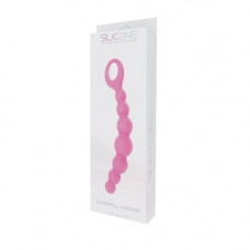 Розовая анальная цепочка CATERPILL-ASS SILICONE PINK - 19,5 см.