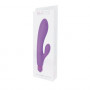 Фиолетовый вибратор с клиторальным пальчиком TINY RABBIT SILICONE - 15 см. (Toyz4lovers T4L-00903343)