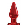 Красный акриловый анальный стимулятор Bottom Line Model 2 - 10,5 см.