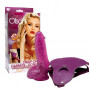 Гламурный страпон с блёстками Bree Olson Glitter Glam Strap-On Harness   Dong - 16 см.