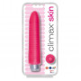 Супер нежный вибратор Climax Skin розового цвета - 20 см.