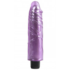 Фиолетовый вибратор Jelly Gems - 19 см.